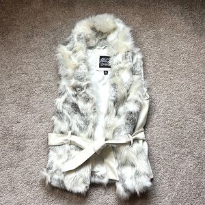 Blanc Noir Faux Fur Vest